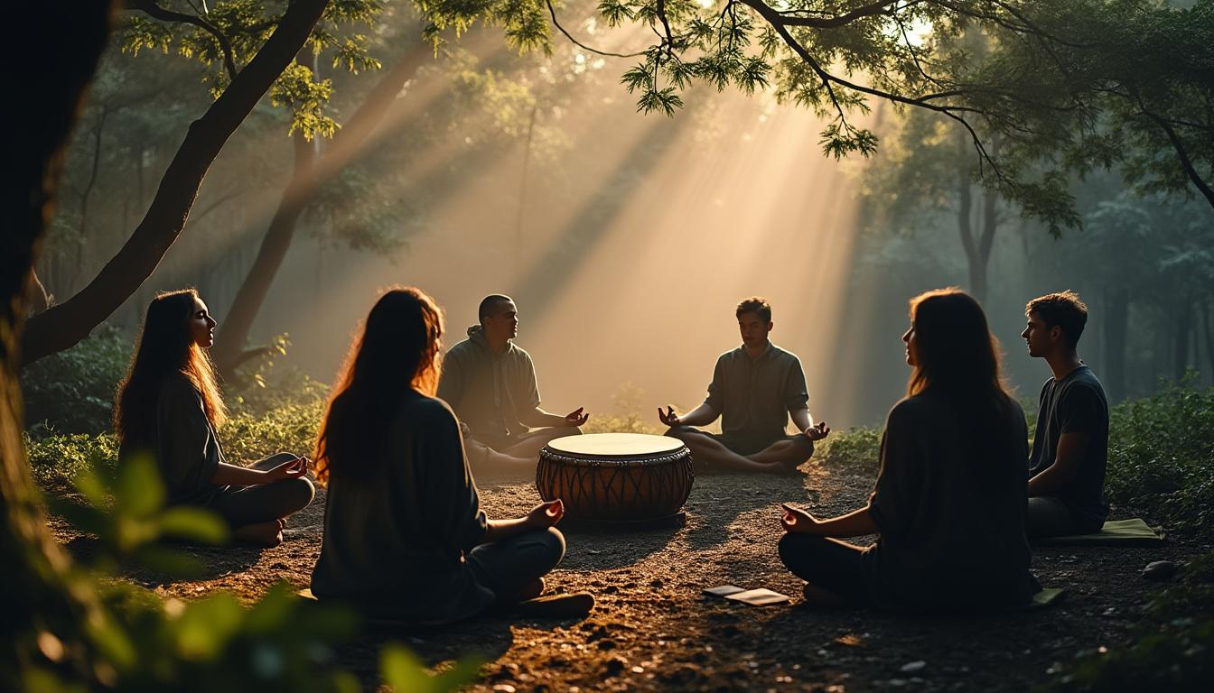 L'Essence du Chant dans le Chamanisme : Réveillez votre Voix Sacrée 2 découvrez comment le chant chamanique révèle votre voix sacrée, renforce la connexion spirituelle et favorise la guérison intérieure. explorez l’essence du chant dans le chamanisme et réveillez votre énergie intérieure grâce à des pratiques ancestrales.